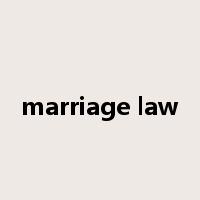 marriage law是什么意思