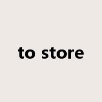 to store是什么意思