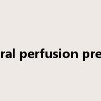 cerebral perfusion pressure是什么意思