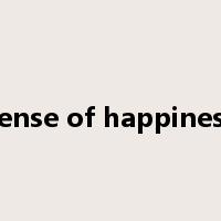 sense of happiness是什么意思