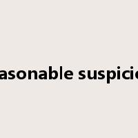 reasonable suspicion是什么意思