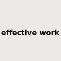 effective work是什么意思