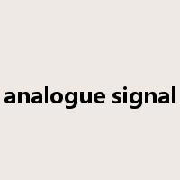 analogue signal是什么意思