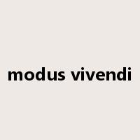 modus vivendi是什么意思