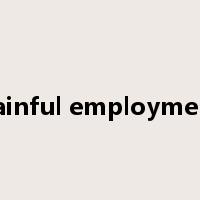gainful employment是什么意思