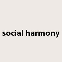 social harmony是什么意思