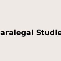 Paralegal Studies是什么意思