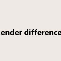 gender differences是什么意思