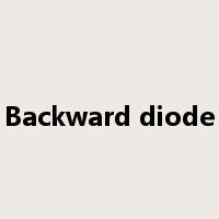Backward diode是什么意思