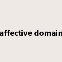 affective domain是什么意思