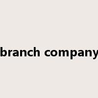 branch company是什么意思