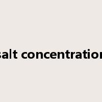 salt concentration是什么意思