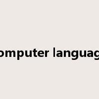 computer language是什么意思