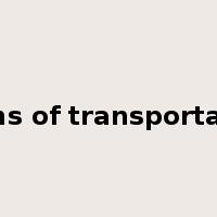 forms of transportation是什么意思