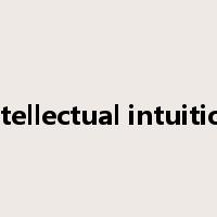 intellectual intuition是什么意思