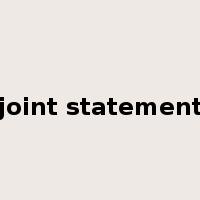 joint statement是什么意思
