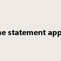 Income statement approach是什么意思