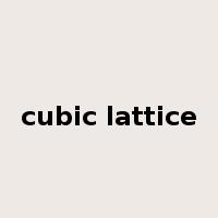 cubic lattice是什么意思