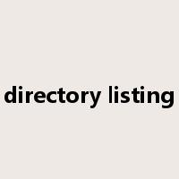 directory listing是什么意思