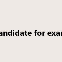 candidate for exam是什么意思