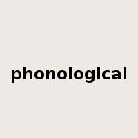 phonological是什么意思