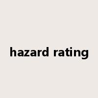 hazard rating是什么意思