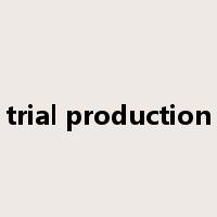 trial production是什么意思