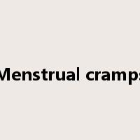 Menstrual cramps是什么意思