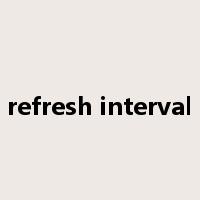 refresh interval是什么意思