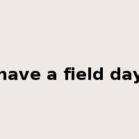 have a field day是什么意思