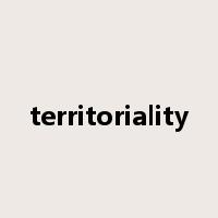 territoriality是什么意思