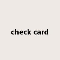 check card是什么意思