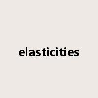 elasticities是什么意思