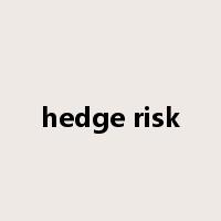 hedge risk是什么意思