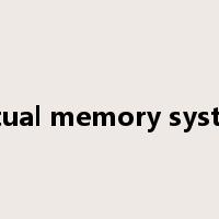 virtual memory system是什么意思