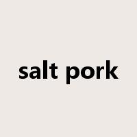 salt pork是什么意思