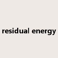 residual energy是什么意思