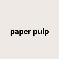 paper pulp是什么意思