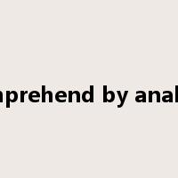 comprehend by analogy是什么意思