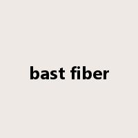 bast fiber是什么意思