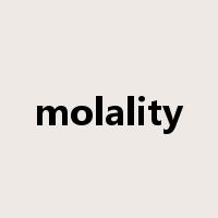 molality是什么意思