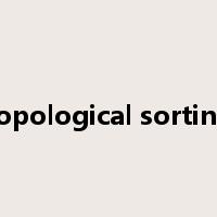 topological sorting是什么意思