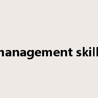 management skills是什么意思