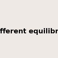 indifferent equilibrium是什么意思