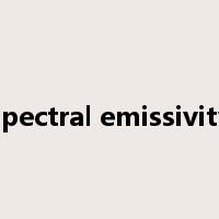 spectral emissivity是什么意思