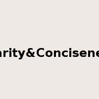 Clarity&Conciseness是什么意思