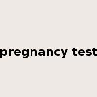 pregnancy test是什么意思