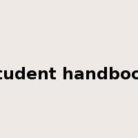 student handbook是什么意思