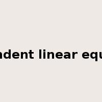 dependent linear equation是什么意思