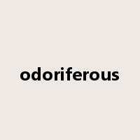 odoriferous是什么意思